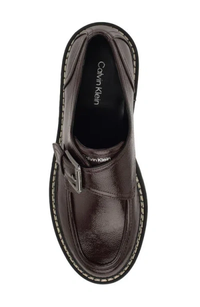 Calvin Klein Women's Saundee Lug Sole Loafers In Brown