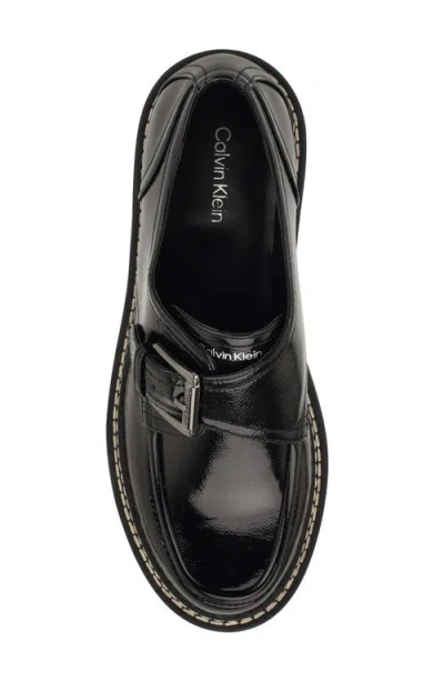 Calvin Klein Saundee Monk Strap Shoe In Black