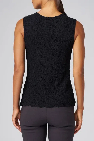 Franne Golde Doheny Textured Sleeveless Top In Black