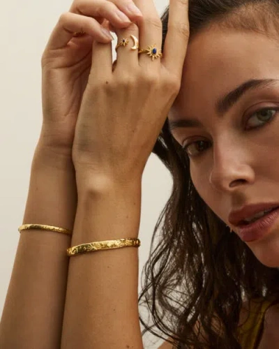 Ottoman Hands Celestial Bangle In Gold