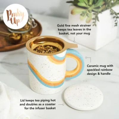 Pinky Up (accessories) Everlee Mug With Infuser & Lid In Sand