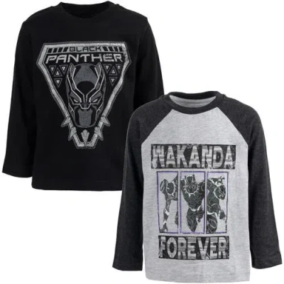 Marvel 2-pack Long Sleeve T-shirts In Black