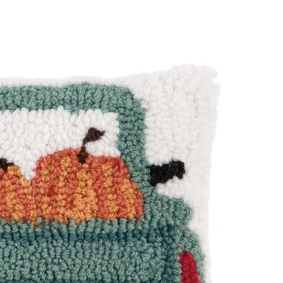 C & F Home C&f Home Pumpkin Pickup Truck Hooked Fall Mini Accent Pillow 8" X 8" In Multi