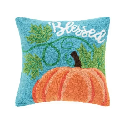 C & F Home C&f Home Blessed Pumpkin Hooked Throw Pillow In Multi