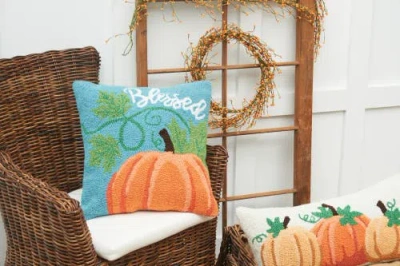 C & F Home C&f Home Blessed Pumpkin Hooked Throw Pillow In Multi