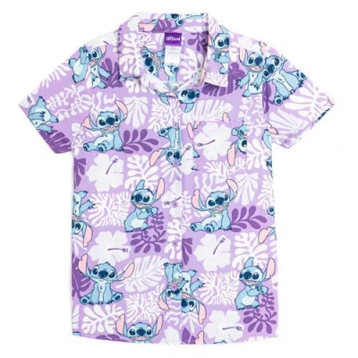 Disney Short Sleeve Button Down Shirt In Multi