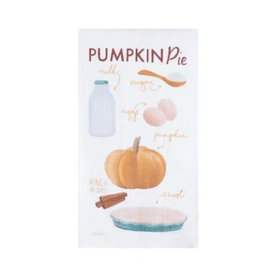 C & F Home C&f Home Pumpkin Donuts, Pie & Spiced Latte 100% Cotton Flour Sack Dishtowels Set Of 3 In White