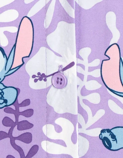 Disney Short Sleeve Button Down Shirt In Multi