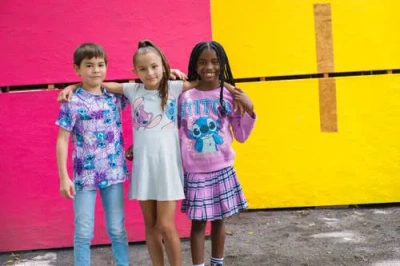 Disney Short Sleeve Button Down Shirt In Multi