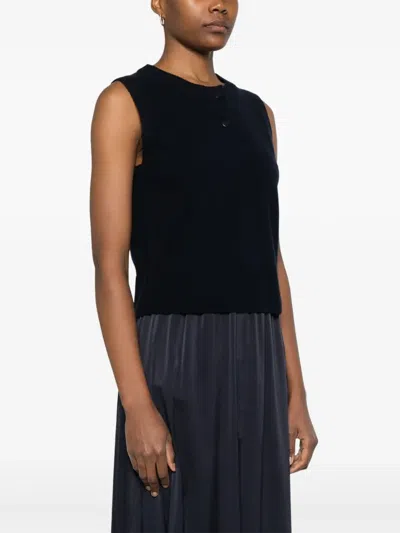 Vince Henley Vest In Black