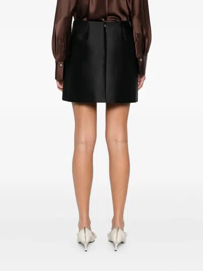 Dorothee Schumacher A-line Mini-skirt In Cloque Jacquard In Black