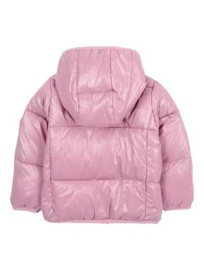 Save The Duck Long-sleeve Hooded Jacket In Pink