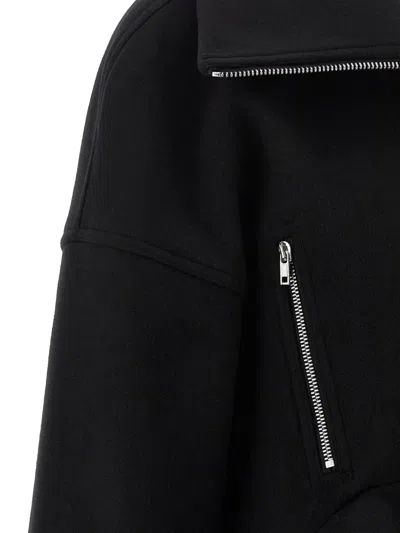 Rick Owens Black Wool Draculimo Structured Jacket In Black