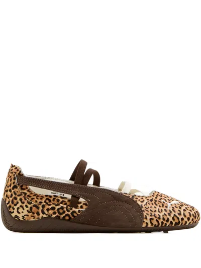 Puma Speedcat Genuine Calf Hair Ballet Sneaker In Animal Print