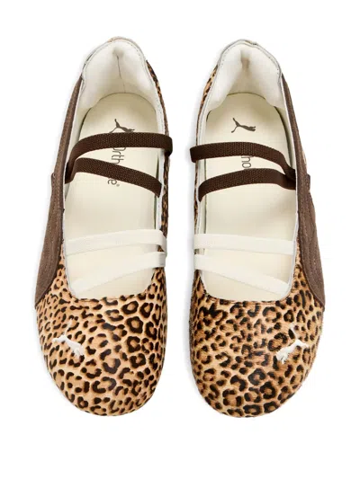 Puma Speedcat Genuine Calf Hair Ballet Sneaker In Animal Print