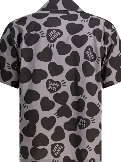 Human Made Vacation Heart Graphic Print Shirt In Gray
