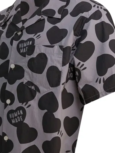 Human Made Vacation Heart Graphic Print Shirt In Gray