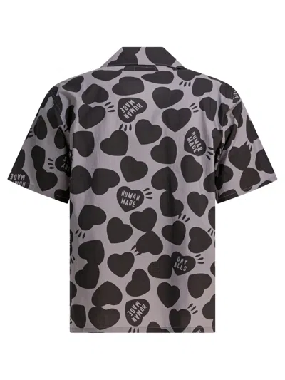 Human Made Vacation Heart Graphic Print Shirt In Gray