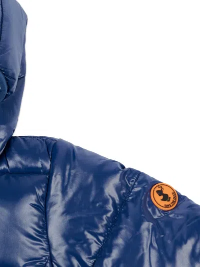 Save The Duck Hooded Front-zip Jacket In Blue