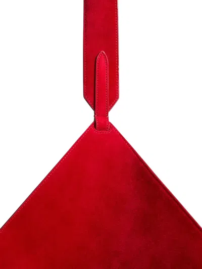 Khaite Open-top Leather Tote Bag In Red