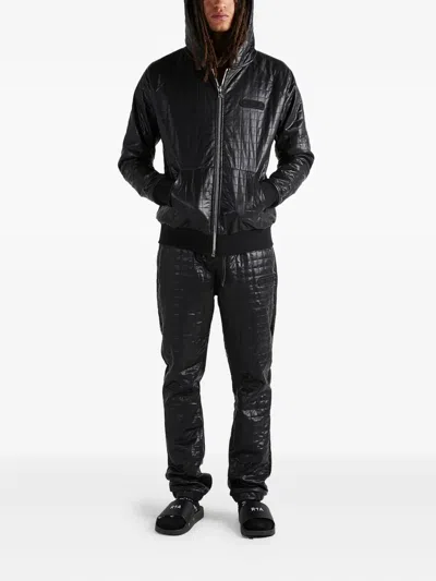Rta Simon Quilted Hooded Jacket In Black