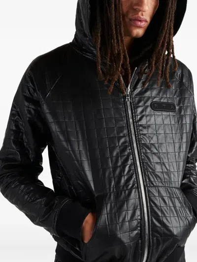 Rta Simon Quilted Hooded Jacket In Black