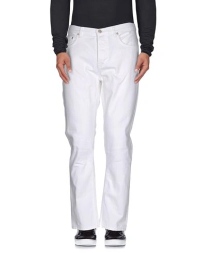 Shop Acne Studios Denim Pants In White