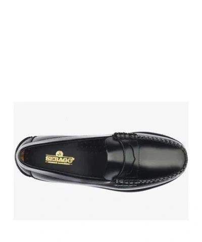 Sebago Black Leather Loafers In Nero Nero