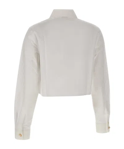 Casablanca Button-up Long Sleeve Shirt In White