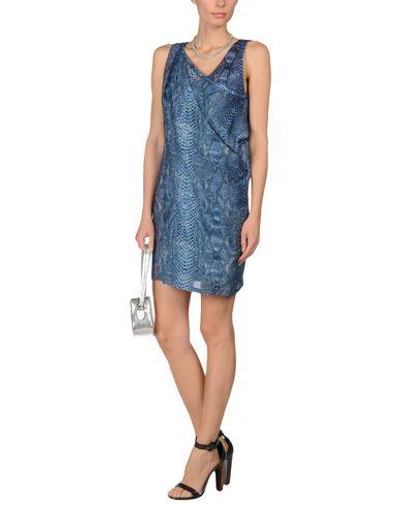 Shop Barbara Bui Short Dress In Slate Blue