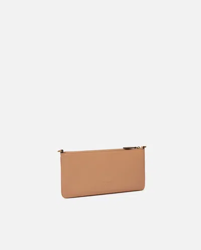 Pinko Horizontal Flat Bag In Leather In Brown