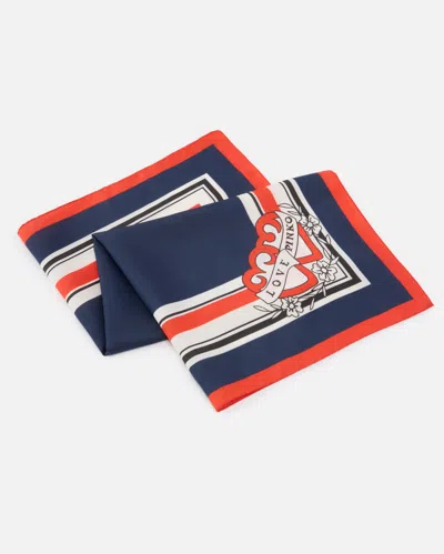Pinko Madeleine Twill Scarf In Blue