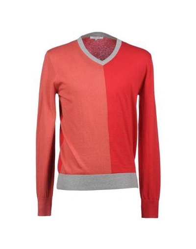 Shop Carven V-neck In Coral