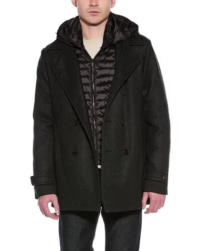 Moorer Eligio Wool Down Coat In Black