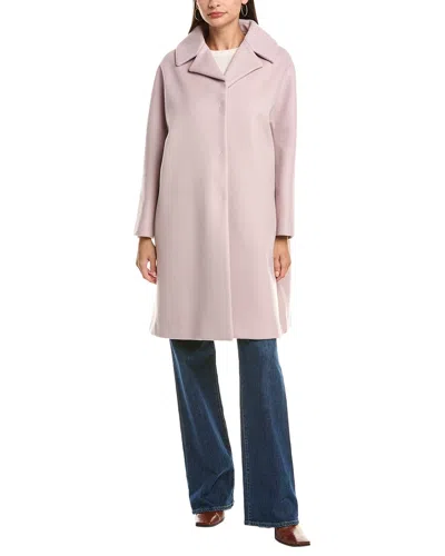 Herno Single-breasted Wool-blend Coat In Pink