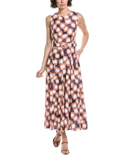 Diane Von Furstenberg Elliott Abstract Print Sleeveless Midi Dress In Multi