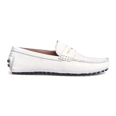 Carlos By Carlos Santana Ritchie Penny Loafer In White