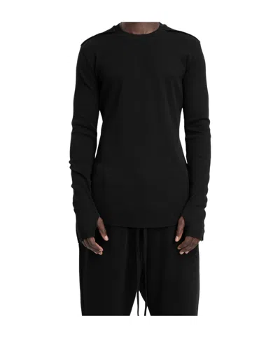 Thom Krom Long Sleeves Men T-shirt Worked In Black