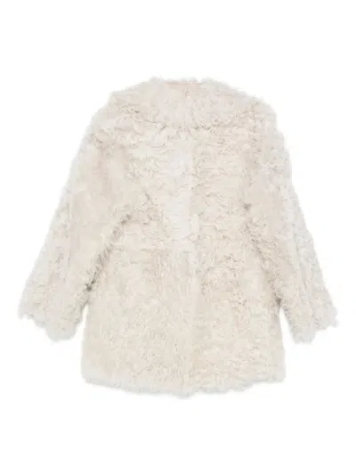 Blancha Shearling Jacket In White