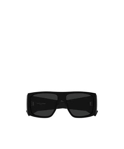 Saint Laurent Eyewear Rectangular Frame Sunglasses In Black