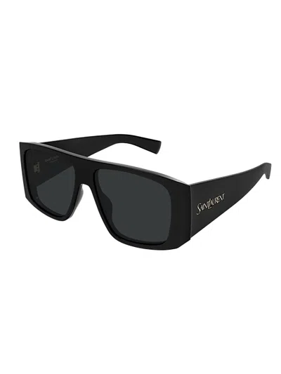 Saint Laurent Eyewear Rectangular Frame Sunglasses In Black