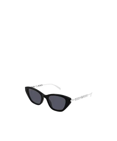 Gucci Gg1968s Linea Emblem 002 Black Silver Grey Sunglasses In Black