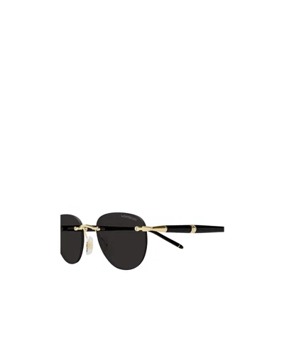 Montblanc Eyewear Panthos Frame Sunglasses In Black