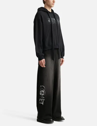 Deinet Ribbon String Point Hoodie In Black