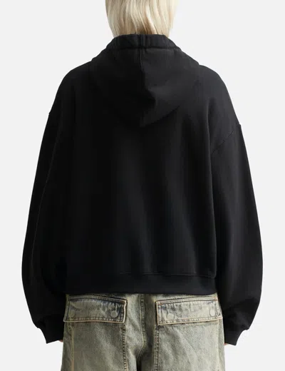 Deinet Ribbon String Point Hoodie In Black