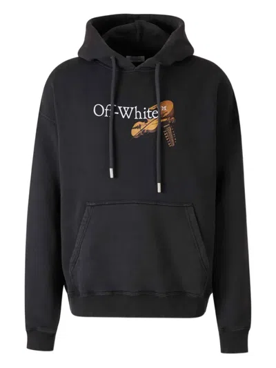 Off-white Washed Black Cupid Arrow Skate Logo Hoodie