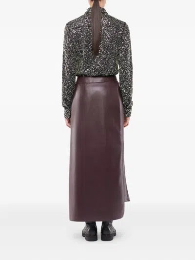 Rabanne Sequin-embellished Long-sleeves Shirt In Black