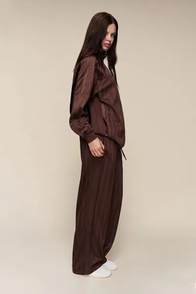 Danielle Guizio Ny T7 Track Jacket In Brown