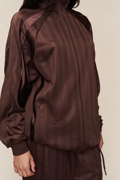 Danielle Guizio Ny T7 Track Jacket In Brown