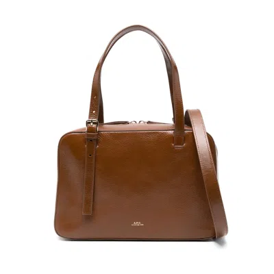 Apc A.p.c. Virginie Shoulder Bag In Brown